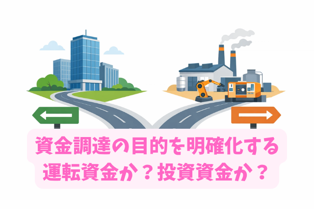 資金調達の目的を明確化する：運転資金か？投資資金か？
