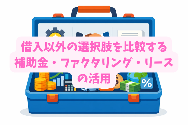 借入以外の選択肢を比較する：補助金・ファクタリング・リースの活用